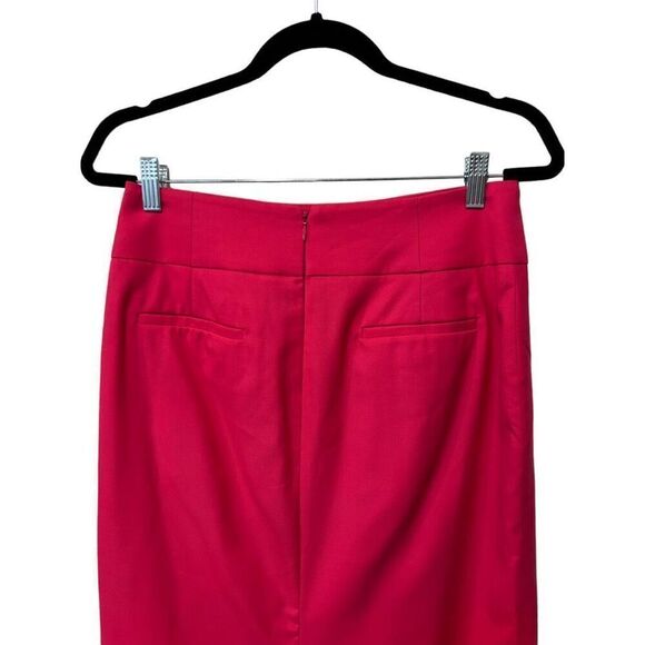 J. Crew Wool Stretch Lined Back Zip Straight Pencil Skirt Fuchsia Pink Size 4 - Picture 4 of 12
